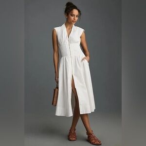 Anthropologie Tommie Zip-Front Midi Dress